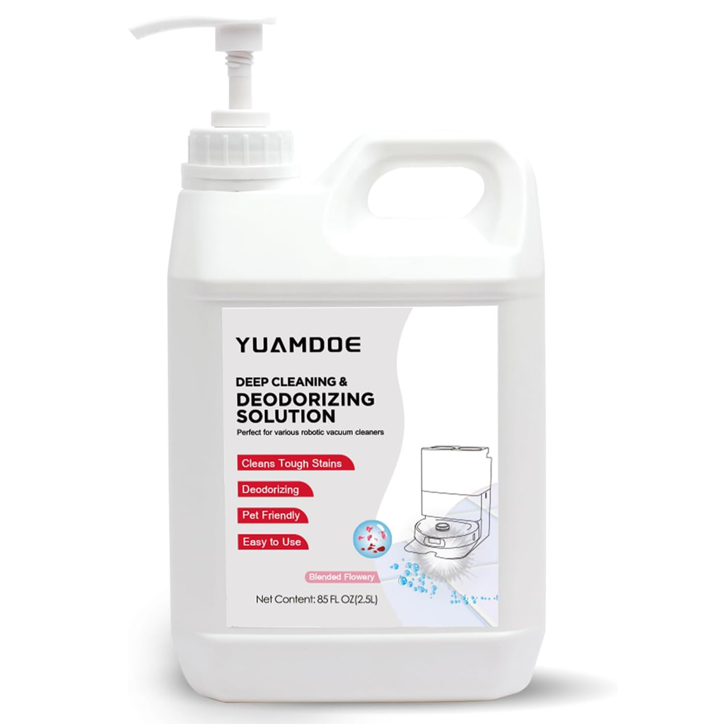 Deep Cleaning & Deodorizing Solution, 33.8FL OZ/1L, Designed for Roborock, Compatible with Saros Series, S8 Series, S7 Series, Q Revo Series, Q Series, Lavender Fragrance