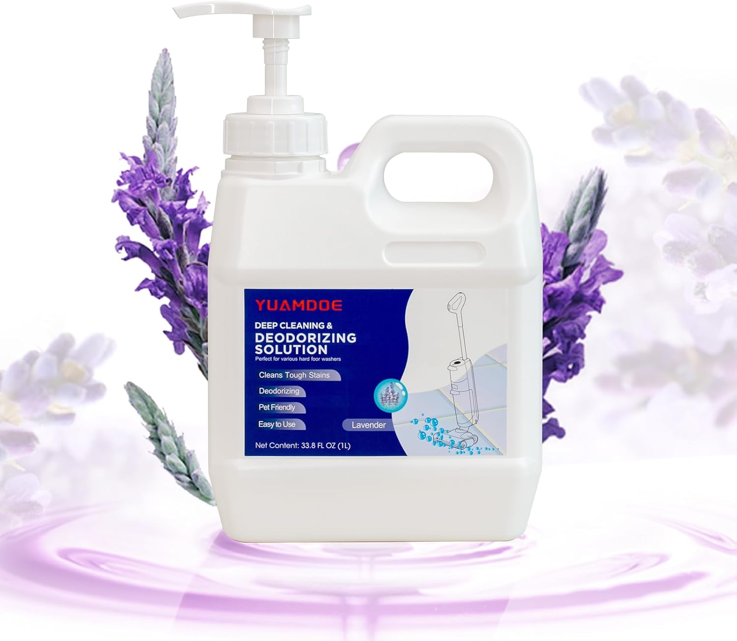 Deep Cleaning&Deodorizing Solution, 85FL OZ/2.5L, Designed for Tineco, Compatible with Tineco Floor One, iFloor Series, Roborock S8&S7 Serires,Q Revo, Q Series, Blended Flowery