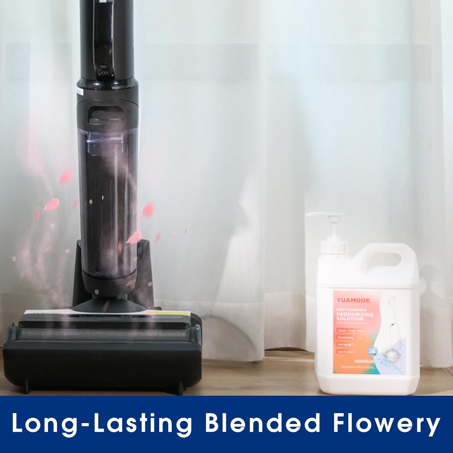 Deep Cleaning&Deodorizing Solution, 85FL OZ/2.5L, Designed for Tineco, Compatible with Tineco Floor One, iFloor Series, Roborock S8&S7 Serires,Q Revo, Q Series, Blended Flowery