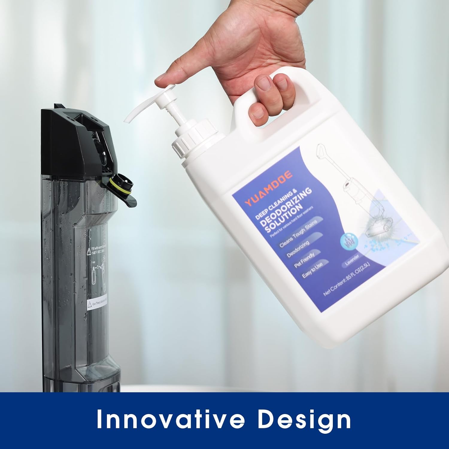 Deep Cleaning&Deodorizing Solution, 85FL OZ/2.5L, Designed for Tineco, Compatible with Tineco Floor One, iFloor Series, Roborock S8&S7 Serires,Q Revo, Q Series, Blended Flowery