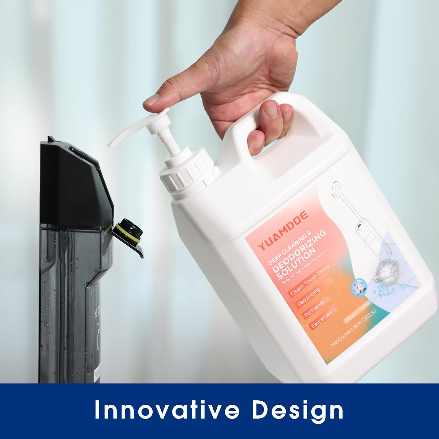 Deep Cleaning&Deodorizing Solution, 85FL OZ/2.5L, Designed for Tineco, Compatible with Tineco Floor One, iFloor Series, Roborock S8&S7 Serires,Q Revo, Q Series, Blended Flowery