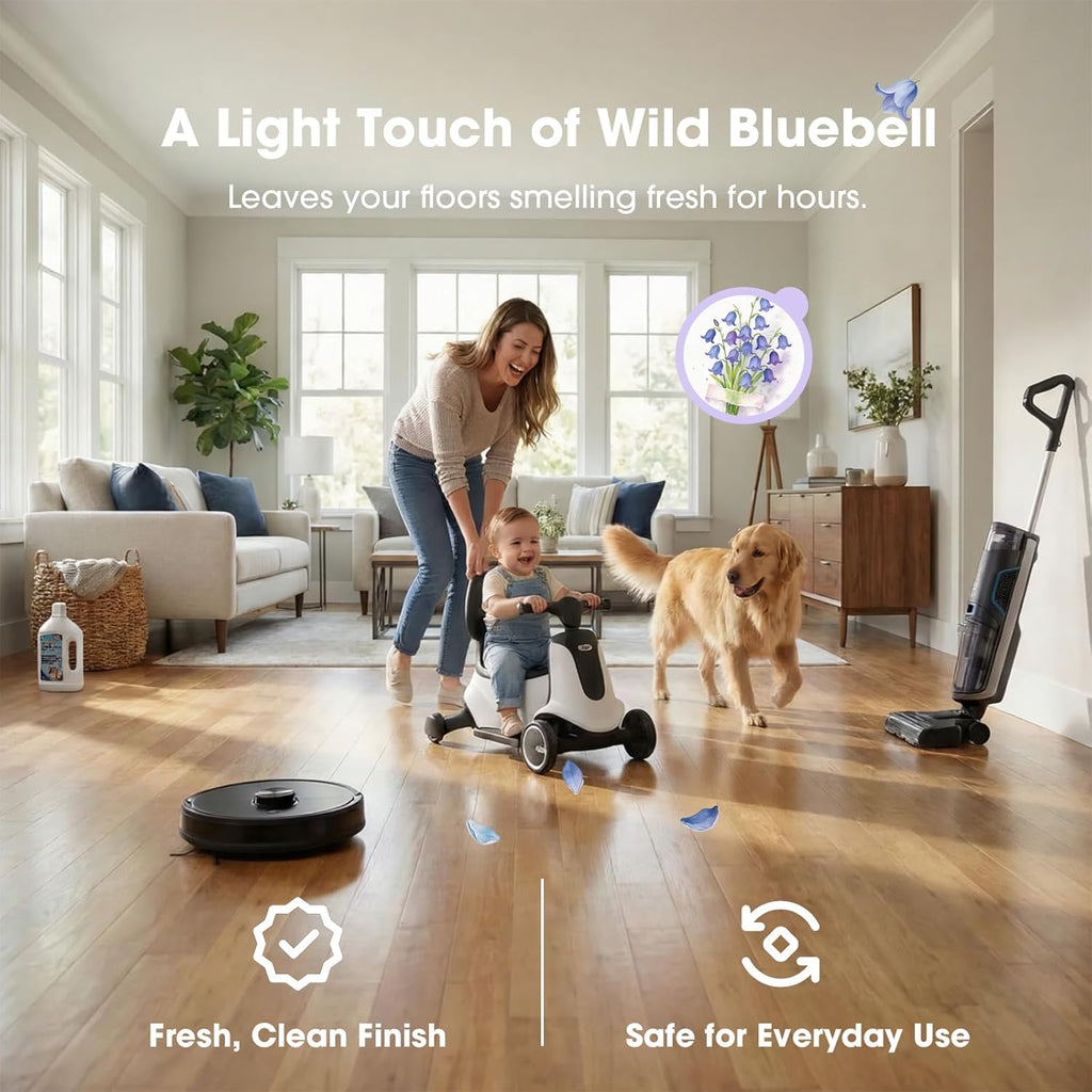 Deep Cleaning&Deodorizing Solution, Compatible with ECOVACS, Tineco, roborock, DREAME, Eufy Floor Washers&Robotic Vacuum Cleaners, TÜV Rheinland Certification, Pet Friendly
