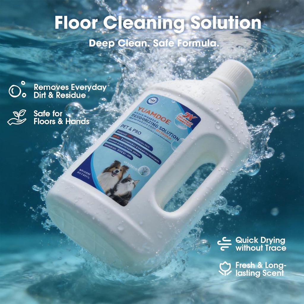 Deep Cleaning&Deodorizing Solution, Compatible with ECOVACS, Tineco, roborock, DREAME, Eufy Floor Washers&Robotic Vacuum Cleaners, TÜV Rheinland Certification, Pet Friendly