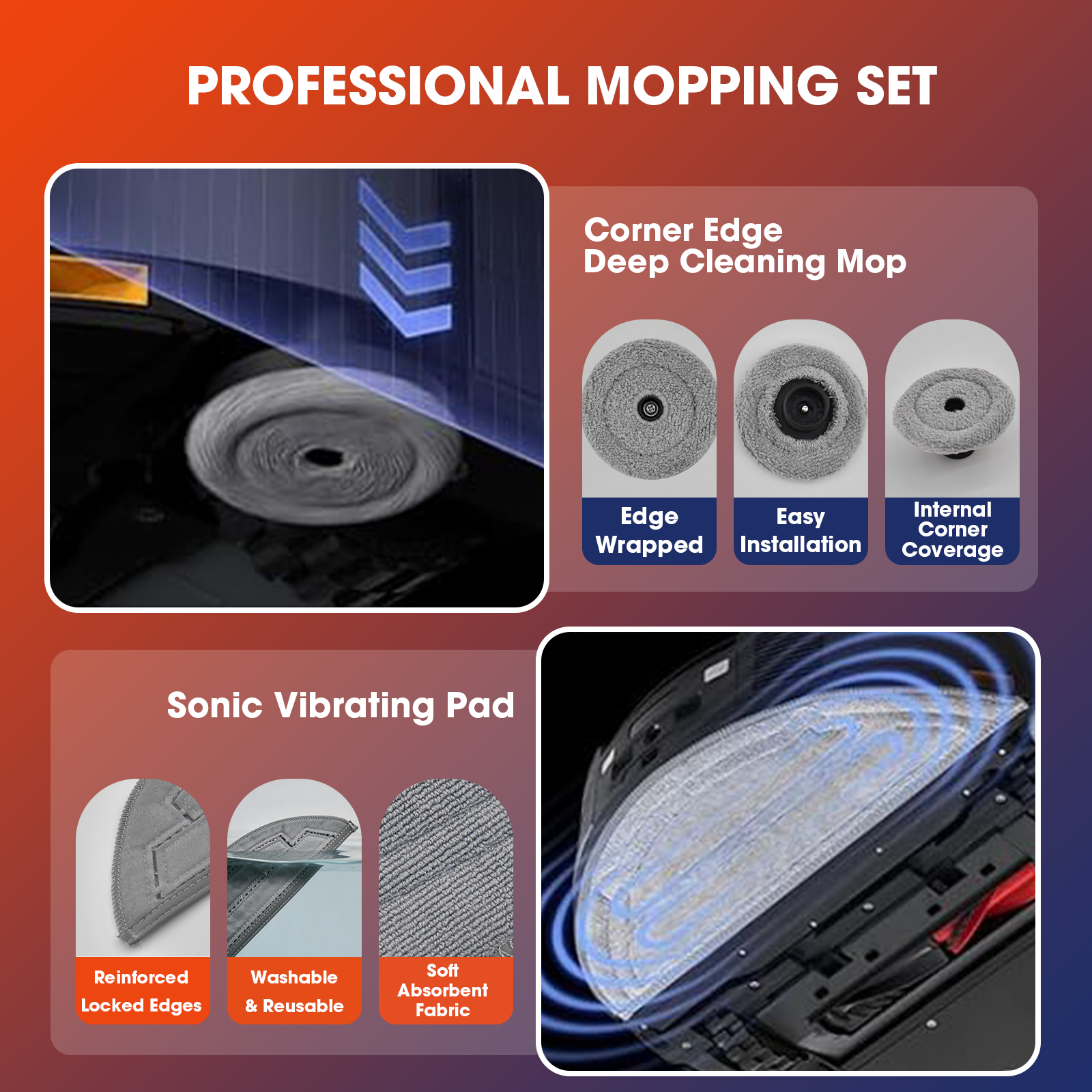 41 PCS Accessories Kit for Saros 10 Robot Vacuum,1 Set of Main Brush,1 Cleaning Brush,6 Side Brushes,8 Dust Bags,6 HEPA Filters,5 Mop Cloths Set,1 Solution Trial Pack,6 Scent Tablets